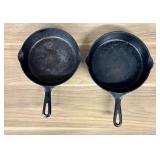 A Pair of Vintage American Cast Iron Skillets Incl