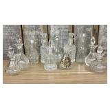 A Collection of Ten Assorted Molded and Cut Glass