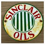 Sinclair Oils Pump Plate with Vertical Stripe Logo