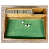 Vintage Shut the Box Tabletop Dice Game with Nine