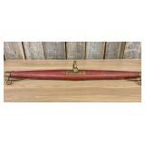 Antique Wooden Carriage Single-Tree with Brass Har