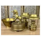 A Group of Four Vintage Brass Decorative Items 3"X