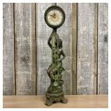 Modern Figural Mystery Style Swinging Mantel Clock