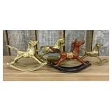 A Collection of Four Vintage Brass and Painted Met