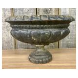 Neoclassical Style Oval Cast Iron Garden Urn 10"X1