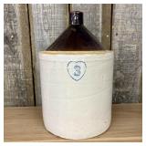 American Three-Gallon Heart Brand Stoneware Jug 10