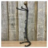 Folk Art Repurposed Metal Equestrian Stand with Ho
