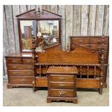 A Five-Piece American Traditional Cherry Bedroom S