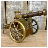 Vintage Brass and Leather Decorative Model Field C