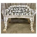 Victorian Style Cast Iron Garden Settee in Grape a