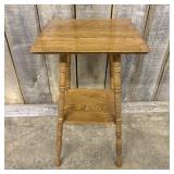 American Oak Parlor Table with Spindle Legs, circa