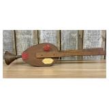 Vintage Big Burley Blower Wood and Metal Powder Du