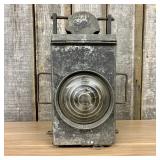 Vintage Railroad Style Signal Lantern with Fresnel