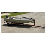 Ouachita Aluminum Jon Boat Package with 15 HP John