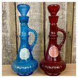 A Pair of Jim Beam Genie Bottle Bourbon Whiskey De