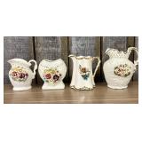 An Assortment of Decorative Porcelain Floral Pitch