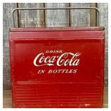 Vintage Coca-Cola Metal Picnic Cooler 13"X20"X22"