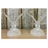 A Pair of Crystal Eagle Figurines Attributed to Cr