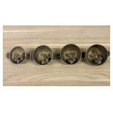 A Set of Antique Graduated Copper Alloy Carriage o