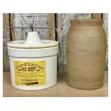 Two American Stoneware Storage Jars including a Wi