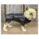 Vintage Cast Iron English Bulldog Still Bank 9"X4"