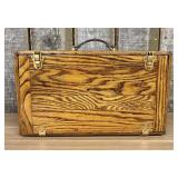 Vintage Oak Craft and Sewing Chest with Specialize