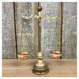 Vintage Decorative Brass and Painted Enamel Scale