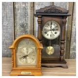 Two Vintage Mantel Clocks Including Alaron 21-Day