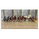 An Assortment of Vintage Cast Iron Horse-Drawn Tea