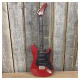 Vintage Premier Red Solid Body Electric Guitar, As
