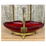 Victorian-Style Ruby Red Glass Bride