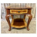Traditional Mahogany and Mixed Wood Veneer Cabriol