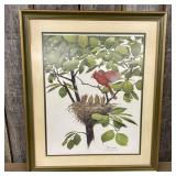 Ray Harm Signed Cardinal Bird Lithographic Print 2