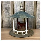 Vintage Gazebo Style Cast Iron and Sheet Metal Han