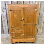 Antique Economic Brand Three-Door Quartersawn Oak