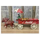 Horse-Drawn Coca-Cola Delivery Wagon with Driver a