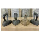 A Set of Antique Cast Iron Sad Irons