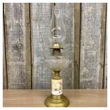 Antique Plume and Atwood Kerosene Table Lamp with