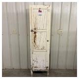 American Primitive White Painted Pine Chimney Cupb