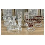 A Collection of Decorative Glass and Crystal Table