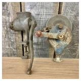 Two Vintage Hand-Crank Tools Including a Universal