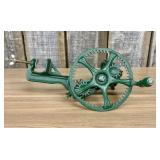 Vintage Cast Iron Hand-Crank Table-Mount Apple Pee