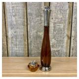 A Pair of Mid-Century Modern Amber Glass Table Lig