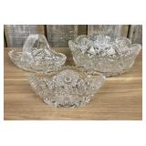 A Trio of American Brilliant Period Style Cut Glas