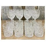16-Piece Set of Italian Crystal Stemware and Tumbl
