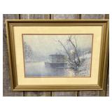 Paul Sawyier, Moonlight Mooring, Limited Edition P