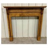 American Early 20th Century Oak Fireplace Mantel w