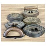 A Collection of Antique Cast Iron Asbestos and Sch