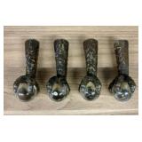 A Set of Antique Cast Iron and Glass Ball Claw Fer