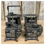 A Collection of Vintage Miniature Cast Iron Toy St